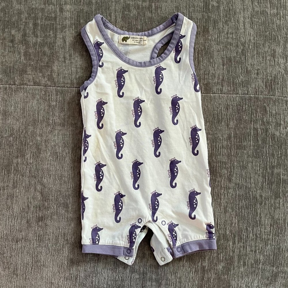 Monica + Andy Seahorse Racerback Shortall 3-6M